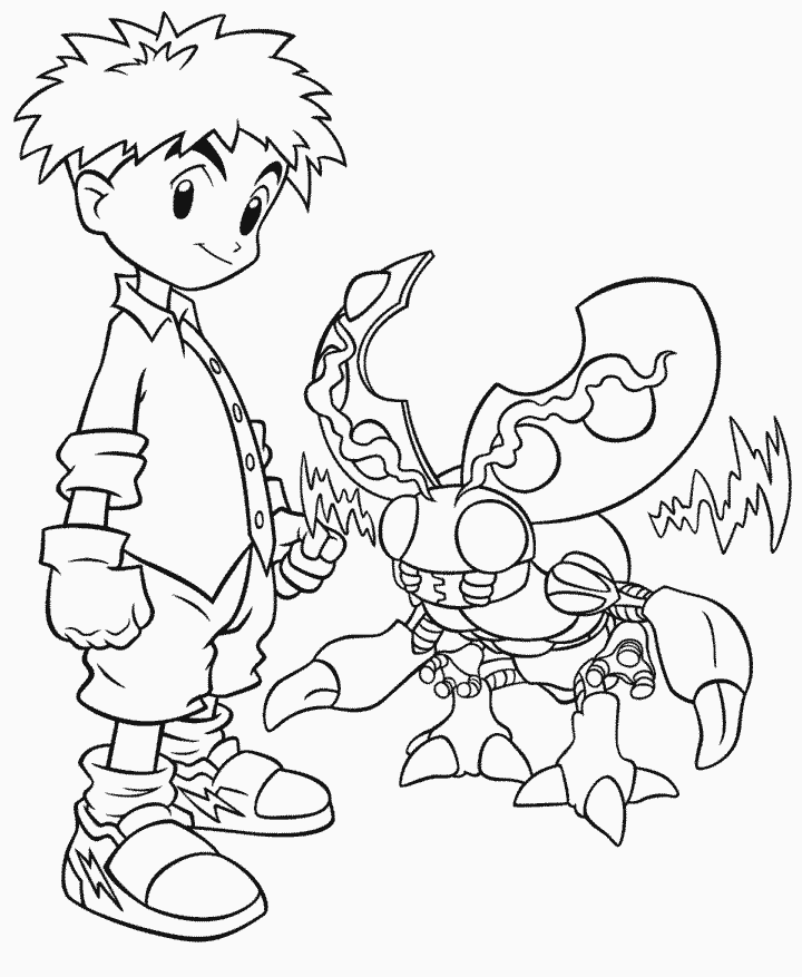 Digimon 34 Cartoons Coloring Pages & Coloring Book