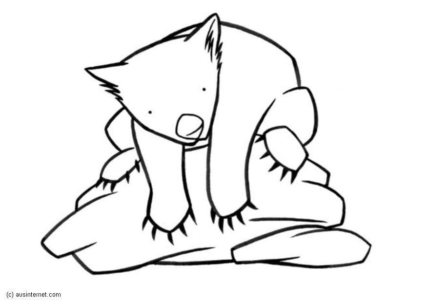 Wombat Coloring Page - Coloring Home