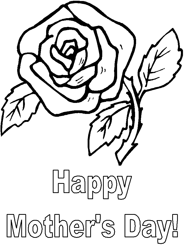 Mother Day Colouring Pages
