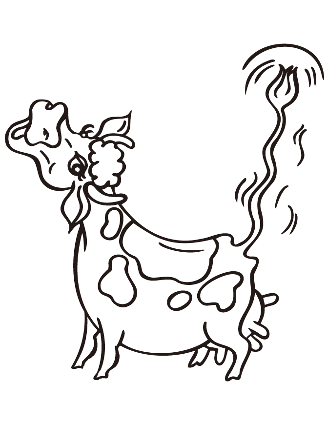 Cartoon Cow Moo Coloring Page | Free Printable Coloring Pages