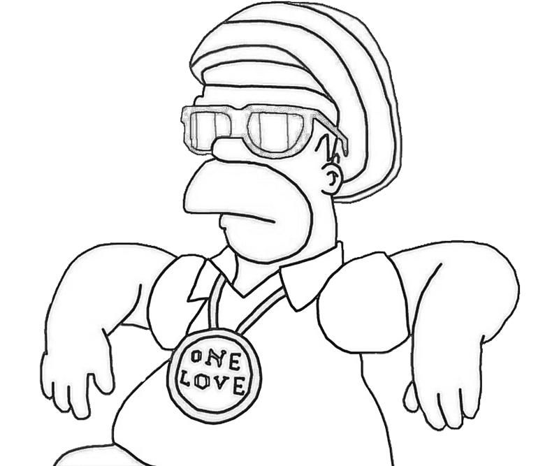 Homer Simpson Coloring Pages - Coloring Home
