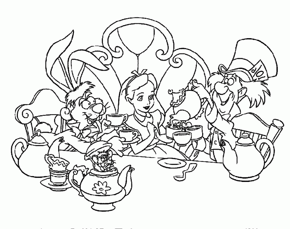 Mad Hatter Coloring Pages 100257 Label Alice In Wonderland Mad 