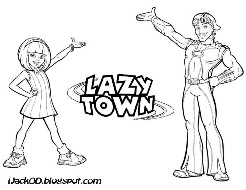 iJack O D Colouring Pages: Lazy Town Colouring Pages