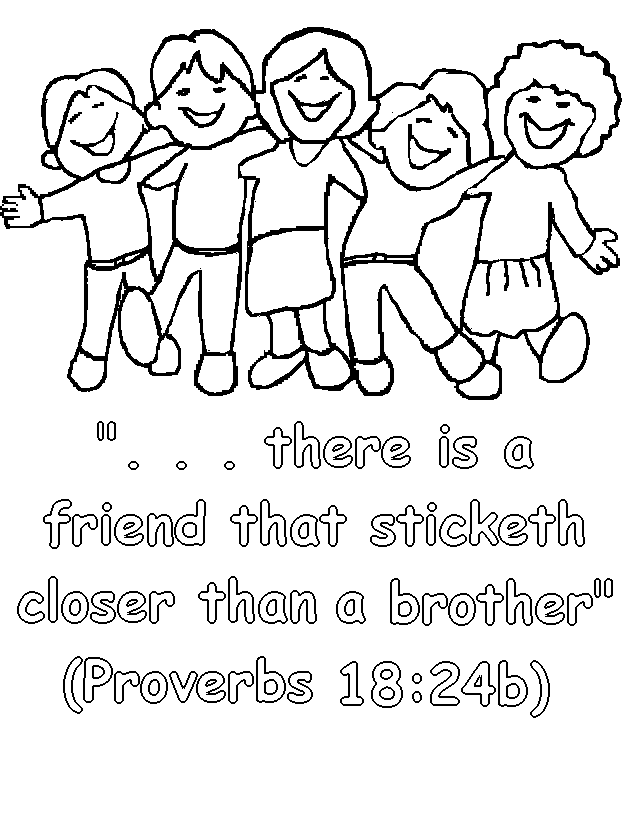 Proverbs 18:24b Coloring Page - Lorain County Free-Net Children's 