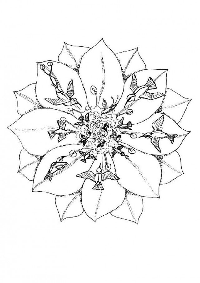 Christmas Coloring Pages For Adults Free Difficult Mandala 253710 