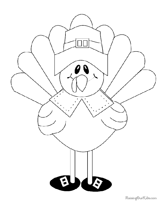Turkey Coloring Page to Print 006