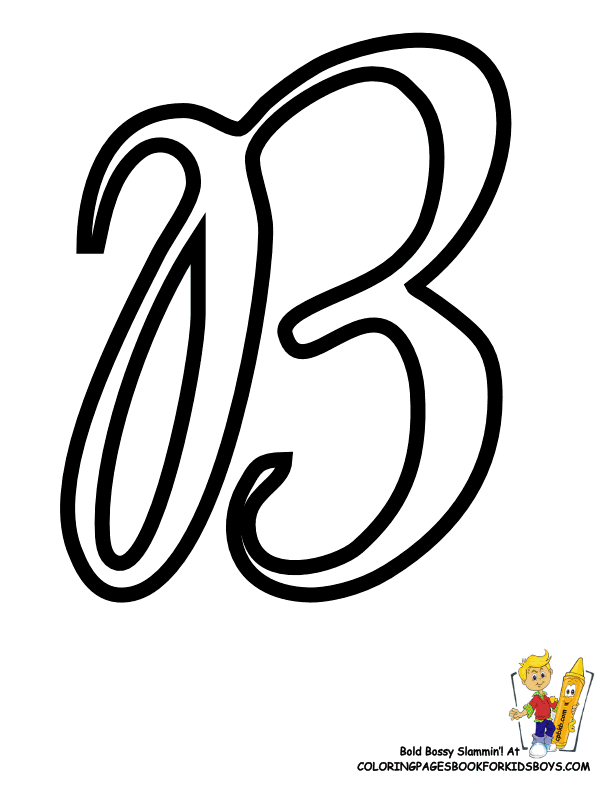 Pretty Letter B Coloring Page