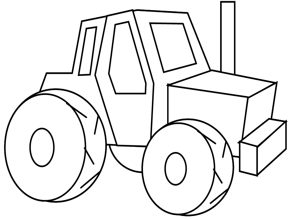 Printable Tractor Transportation Coloring Pages