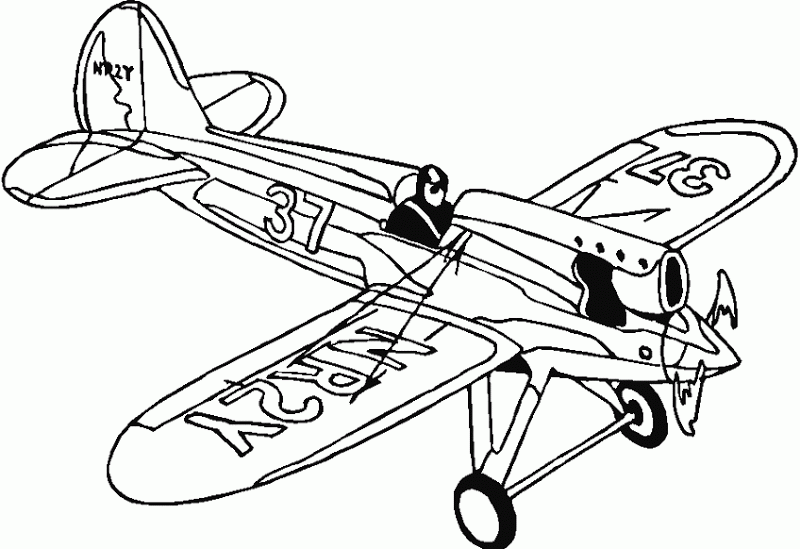 Air Plane Coloring Page