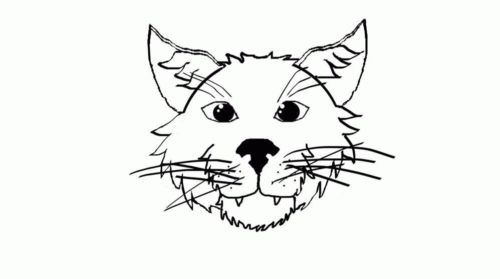 Download Simple Cat Face - Coloring Home