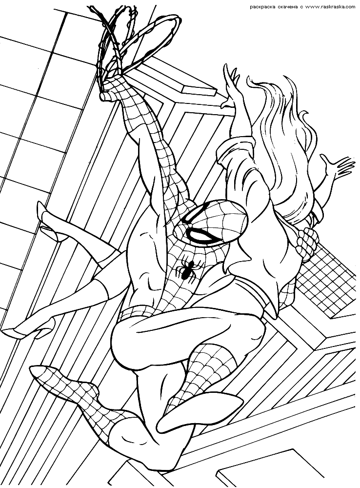 9 spiderman Colouring Pages