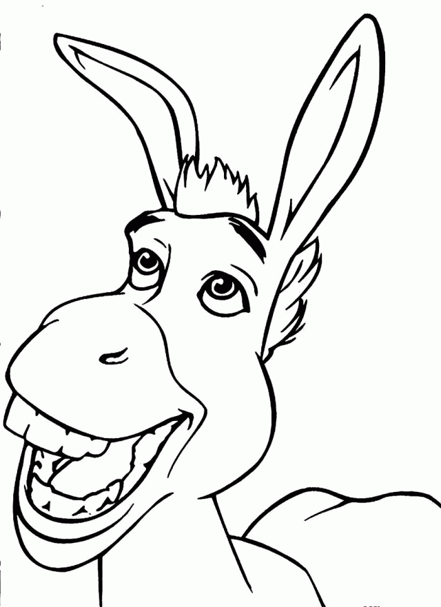 Download Donkey The Happiest Friend Of Shrek Coloring Pages Or 