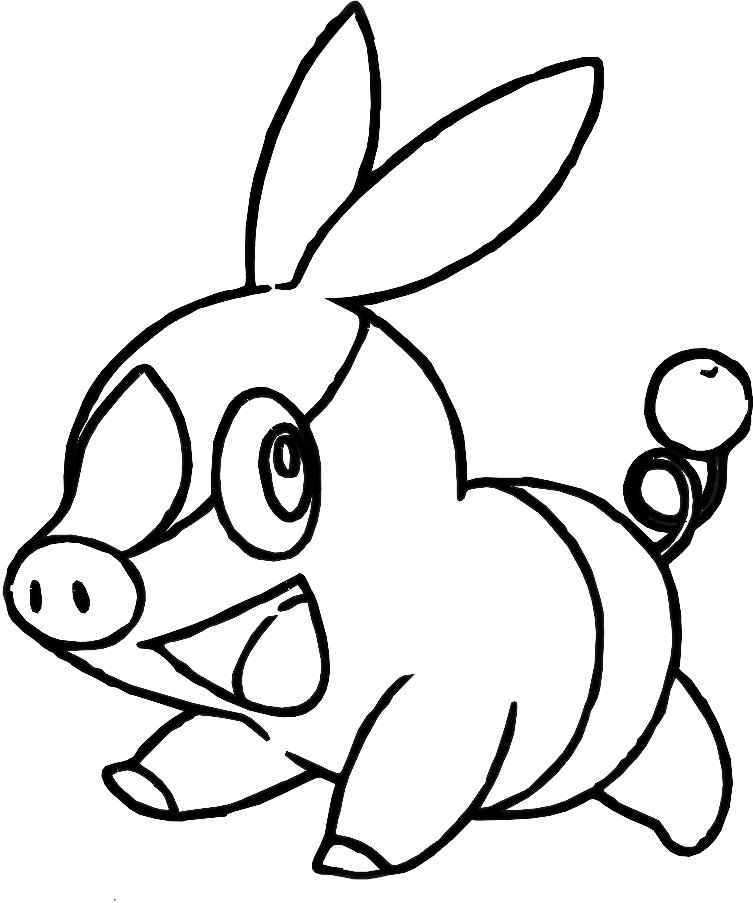 Pokemon Tepig Coloring Pages |Pokemon coloring pages Kids Coloring Day