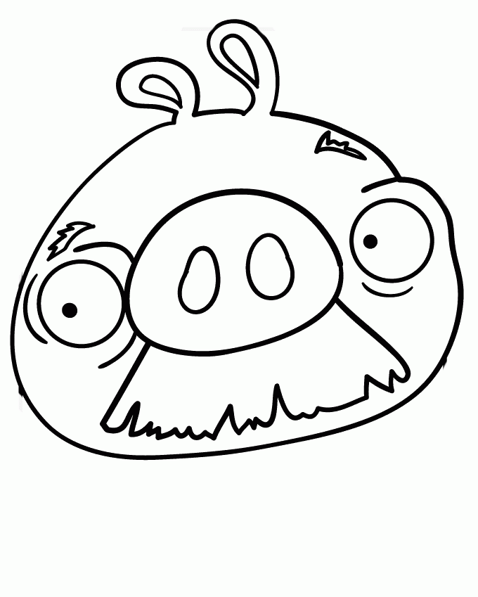 Moustache Pig Angry Birds Coloring Pages - Angry Birds Coloring 