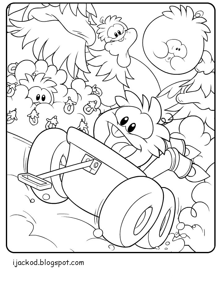 Club Penguin Puffle Party Colouring Pages Coloring Home