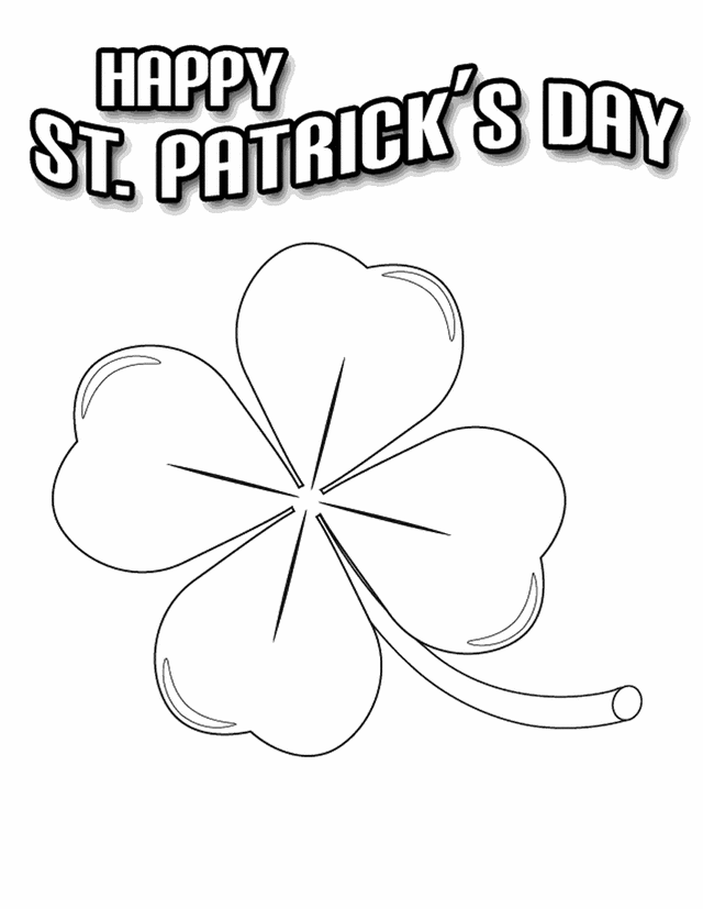Shamrock - Free Printable Coloring Pages