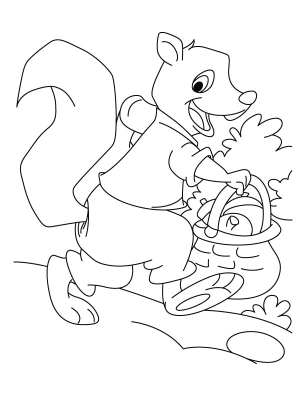 Squirrel shopping grocery coloring pages | Download Free Squirrel shopping grocery  coloring pages for kids | Best Coloring Pages