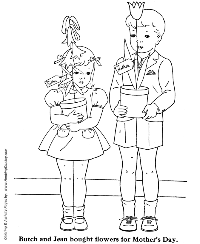 Mother's Day Coloring Pages - Mom's Angles Coloring Page Sheets 
