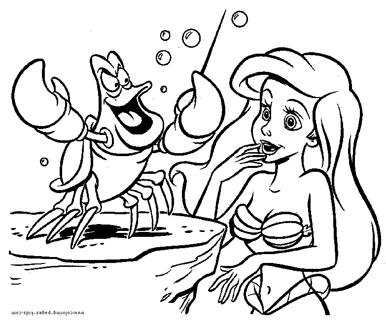 The Little Mermaid coloring pages - Coloring pages for kids 