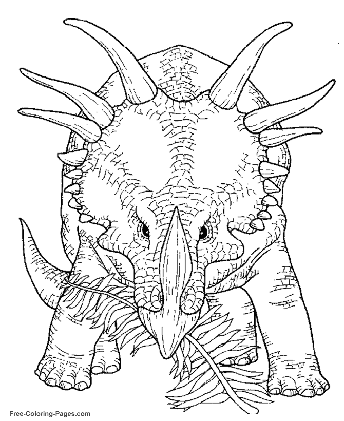 Dinosaur coloring pages - Triceratops