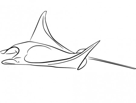 Printable Manta Ray Coloring Page - Free Printable Coloring Pages for Kids