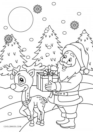 Free Printable Reindeer Christmas Coloring Pages For Kids