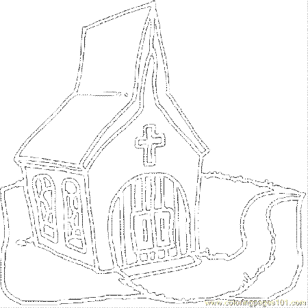 Church Coloring Page for Kids - Free Religions Printable Coloring Pages  Online for Kids - ColoringPages101.com | Coloring Pages for Kids