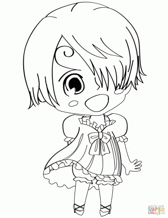 Cute Anime Girl coloring page | Free Printable Coloring Pages