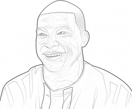 Kylian Mbappé 6 Coloring Page - Free Printable Coloring Pages for Kids