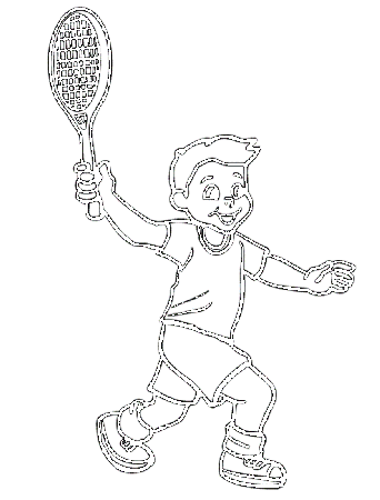 Kids Playing Tennis Coloring Pages | Sport Coloring pages of ...