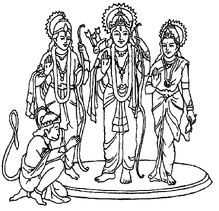 Free Hindu Coloring Pages, Download Free Clip Art, Free Clip Art on Clipart  Library