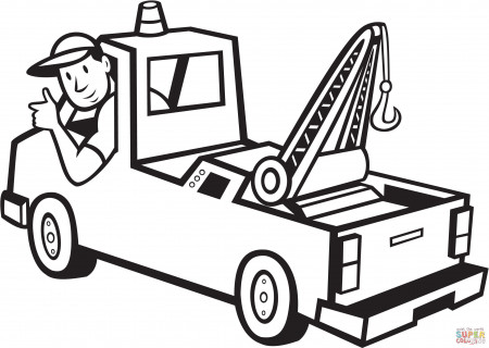 Truck Driver coloring page | Free Printable Coloring Pages