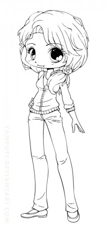 Cute Girl Coloring Pages Chibi Anime Girl Coloring Pages Simple ...