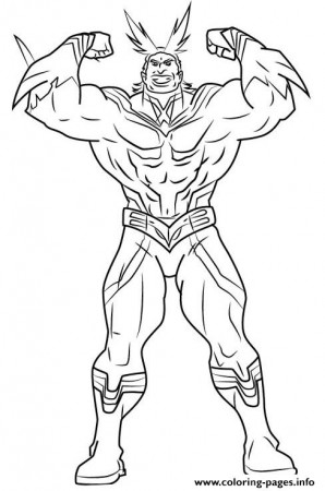 My Hero Academia MHA All Might Coloring Pages Printable