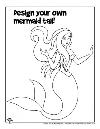 Design Your Own Mermaid Coloring Page | Woo! Jr. Kids Activities :  Children's Publishing