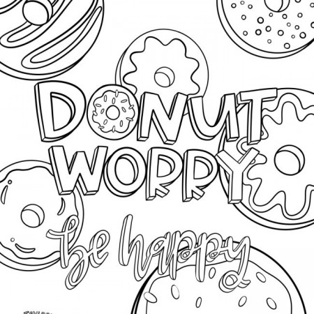 Donut Worry! Printable Coloring Pages For Kids