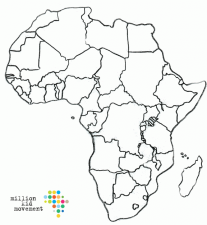 Africa Map Coloring Page - Bmo Show