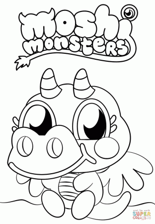 Moshi Monsters Burnie coloring page | Free Printable Coloring Pages