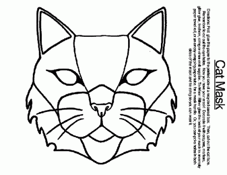 Kitten Mask Coloring Page | Free Printable Coloring Pages - Coloring Home