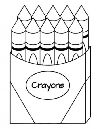 Crayons coloring pages free for kids to color in