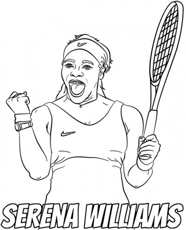 Serena Williams coloring page tennis player woman - Topcoloringpages.net