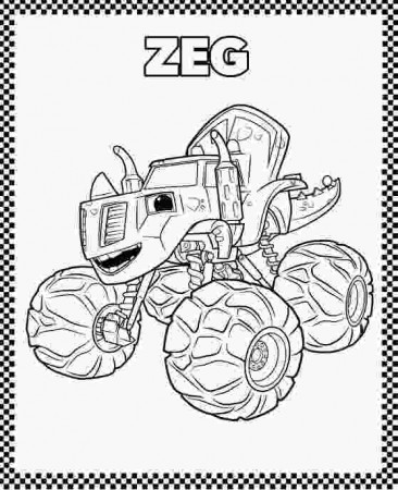 Blaze and monster machine maze coloring pages – Ebirthday.info