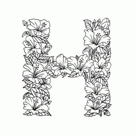 26 Alphabet with Flowers Coloring Pages (Download and Print-at-home) |  Boelter Design Co.