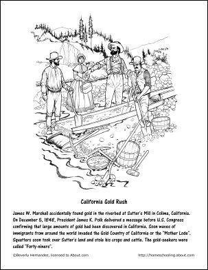 Gold Rush - Coloring Pages for Kids and for Adults