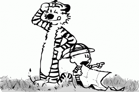 Calvin And Hobbes - Coloring Pages for Kids and for Adults