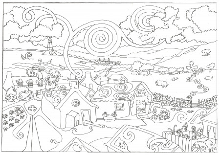 Challenging Printable - Coloring Pages for Kids and for Adults