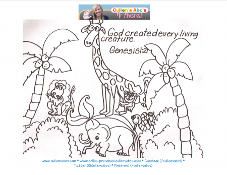 god made the animals coloring page. weve got a full set of ...