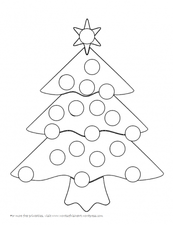 Christmas Tree - Bingo Dauber Coloring Pages