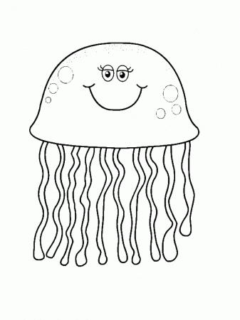 pretty eyes jellyfish coloring page