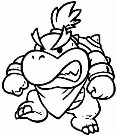 Mario Coloring Pages Bowser - High Quality Coloring Pages